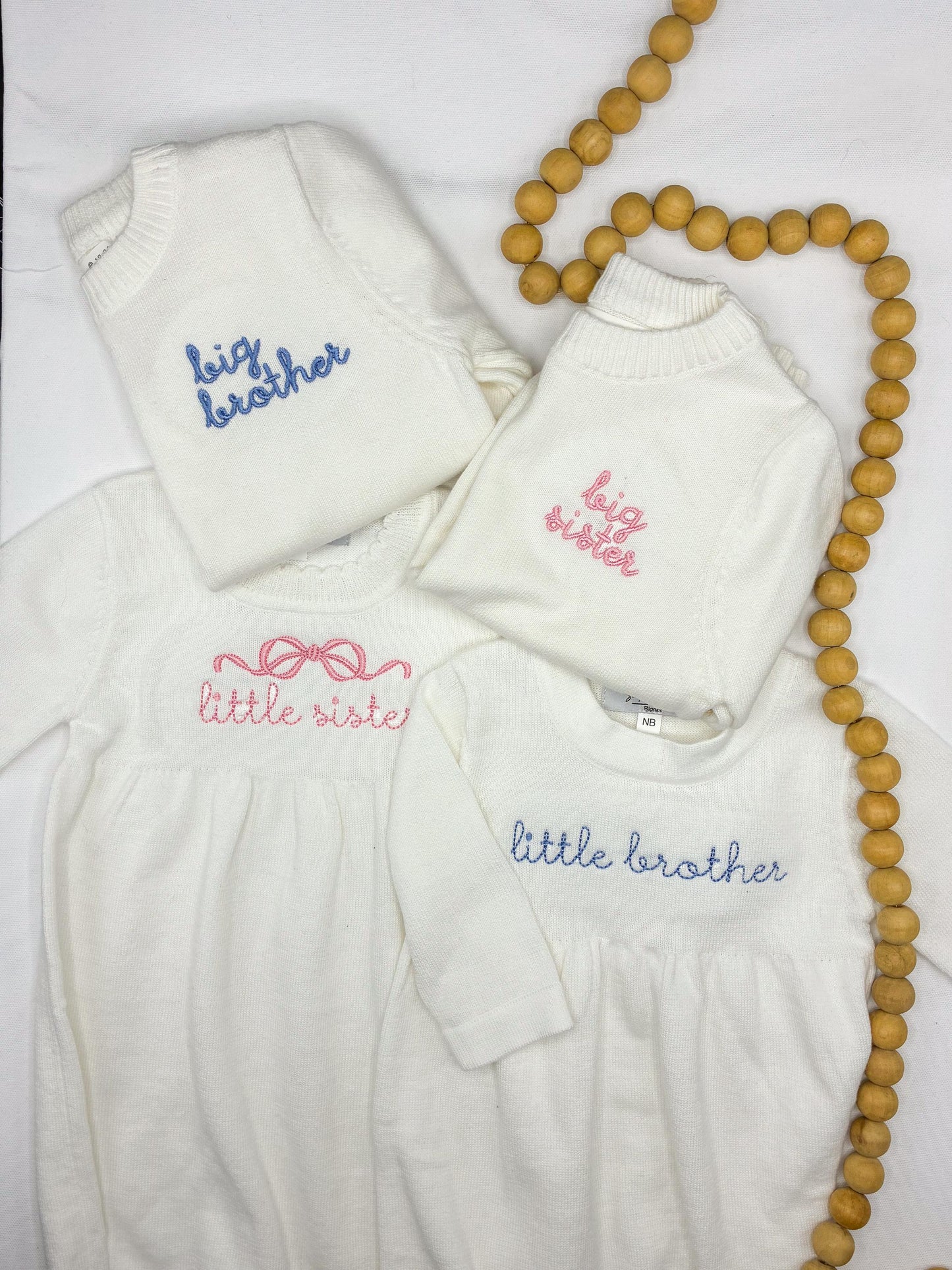 Machine Embroidered | Little Sister Knit Gown