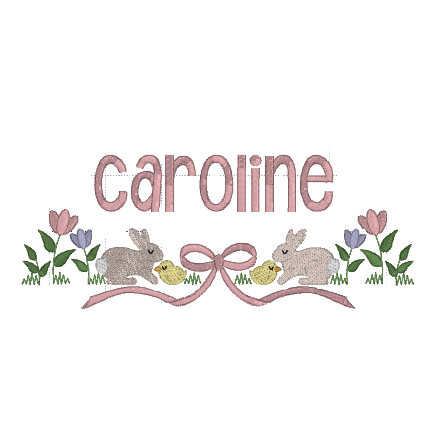 Machine Embroidered | Easter - Floral Bunny