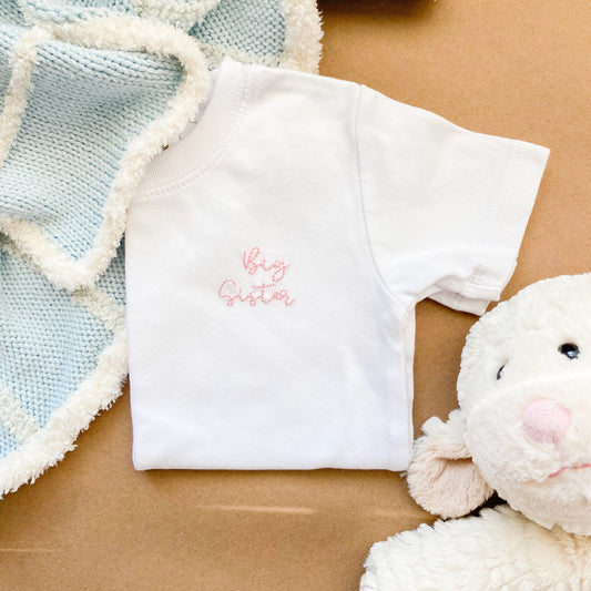 Hand Embroidered | Classic Big Sister Shirt