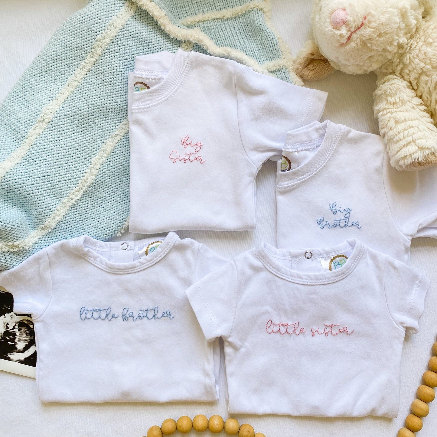 Hand Embroidered | Little Sister Onesie