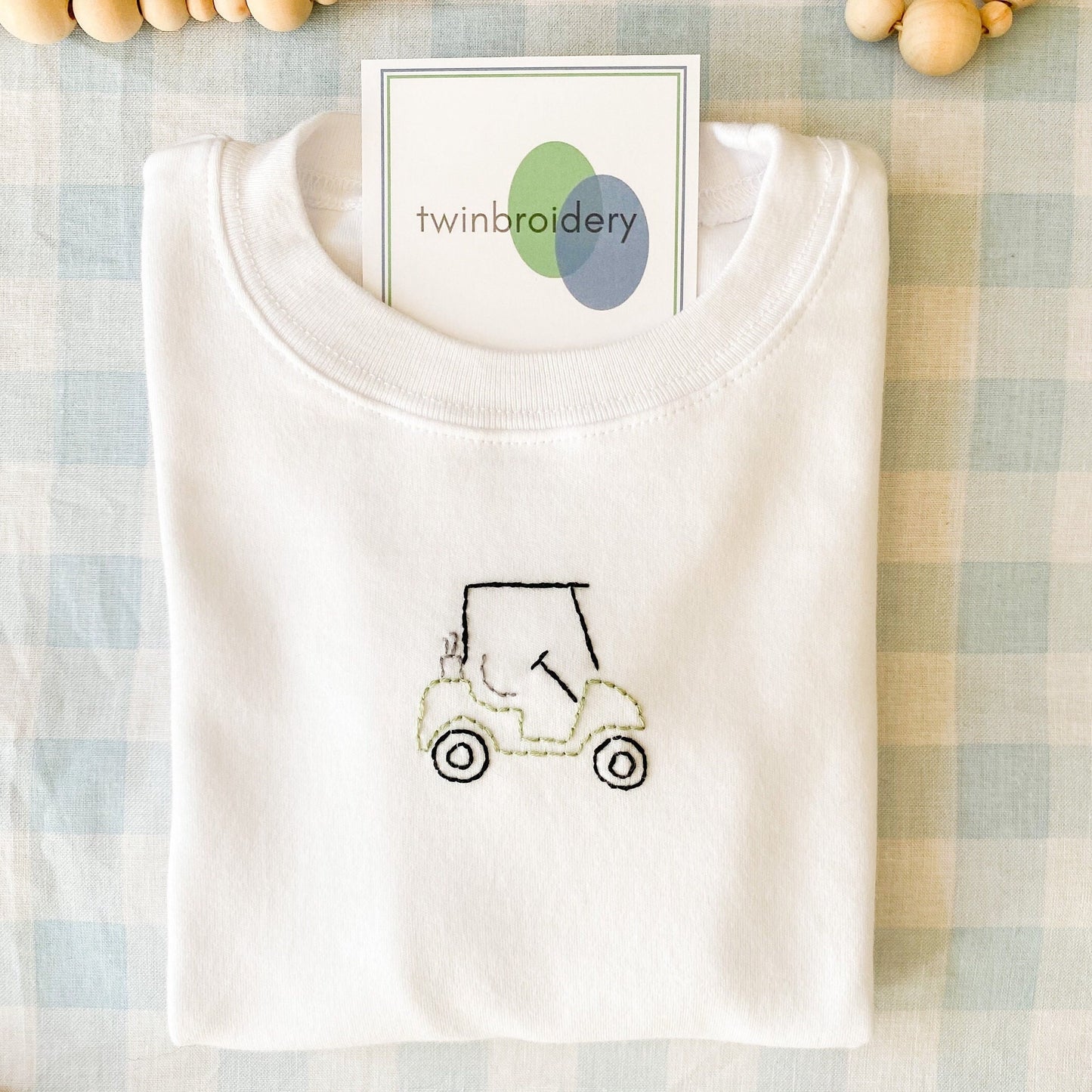Hand Embroidered | Golf Cart