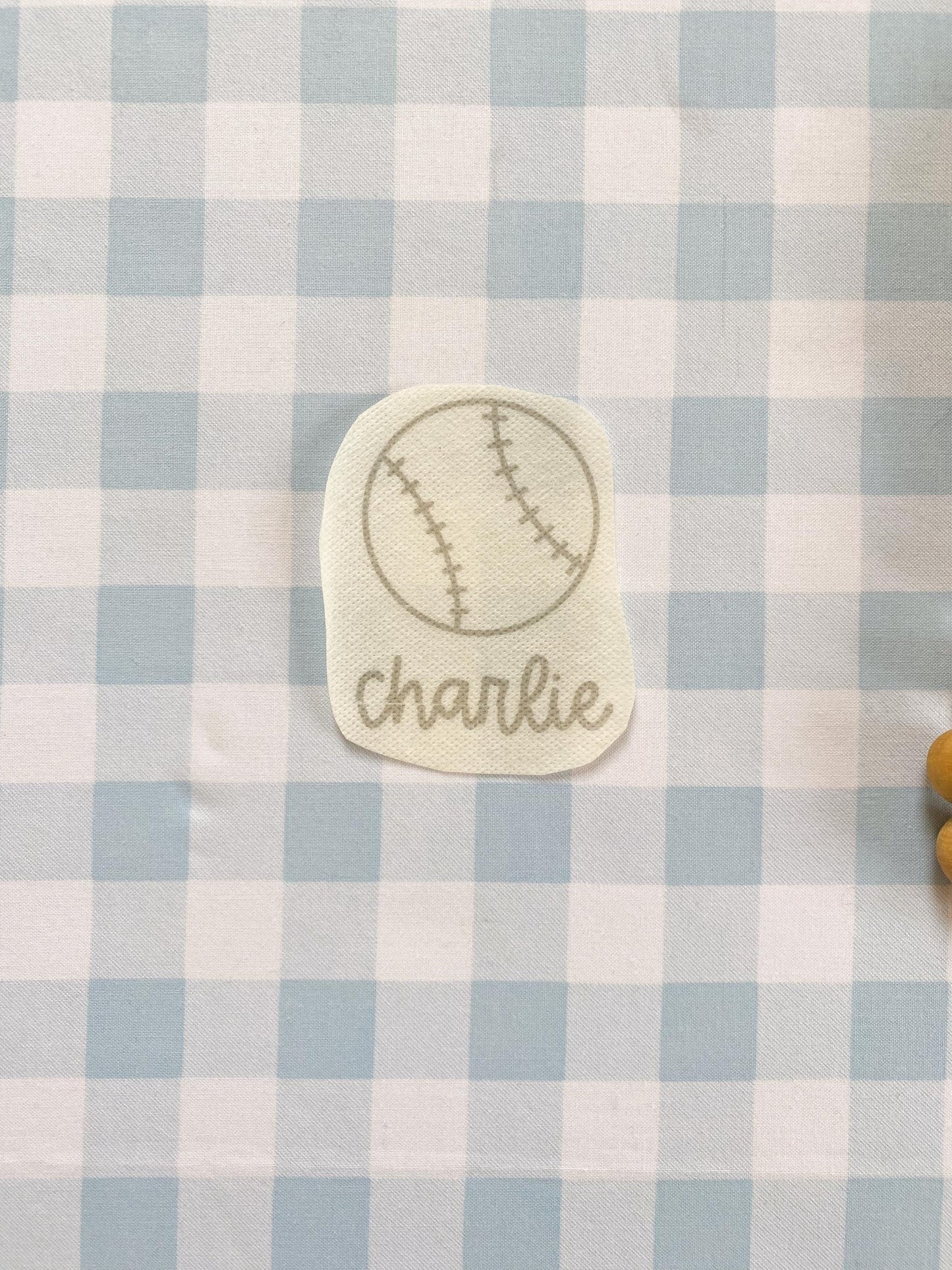 Personalized Stick & Stitch | Baseball