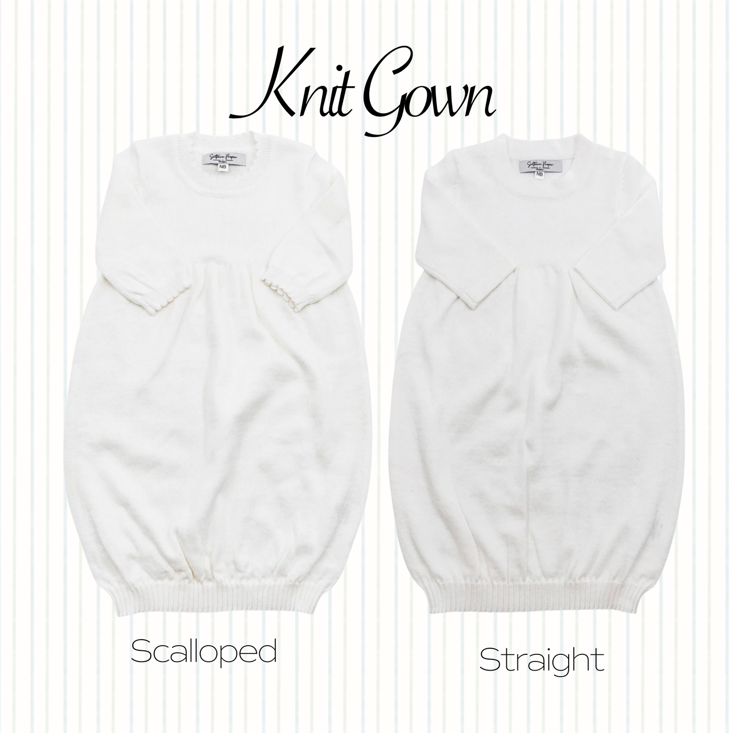 Machine Embroidery | Knit Baby Gown with Name