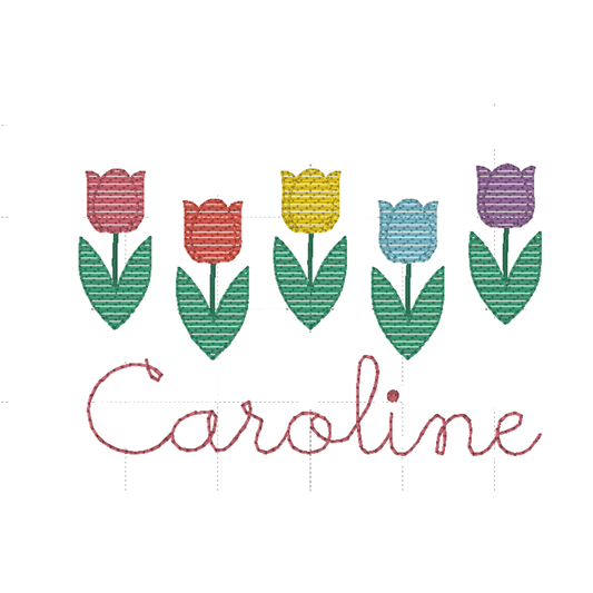 Machine Embroidery | Tulips