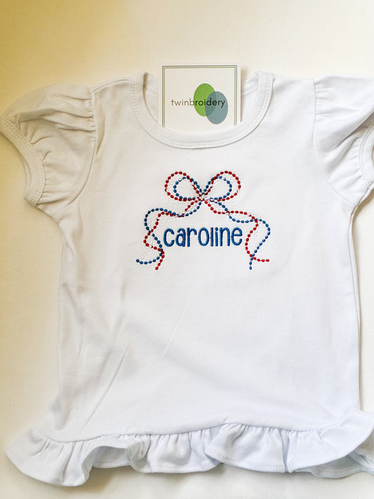 Machine Embroidery | Beaded Bow