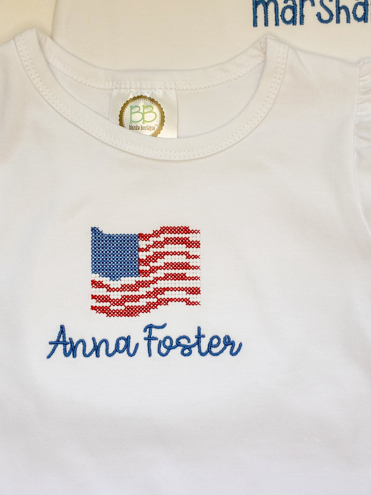 Machine Embroidery | Cross Stitch American Flag