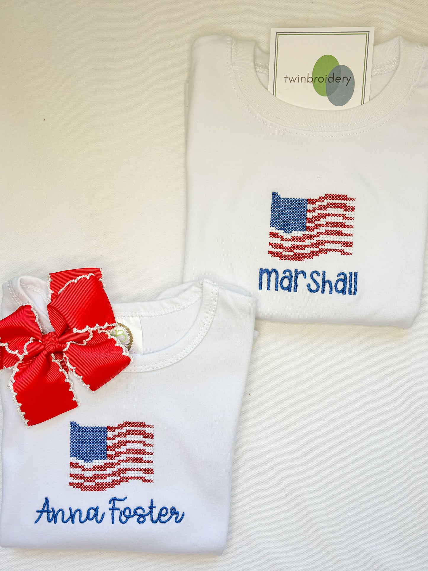 Machine Embroidery | Cross Stitch American Flag
