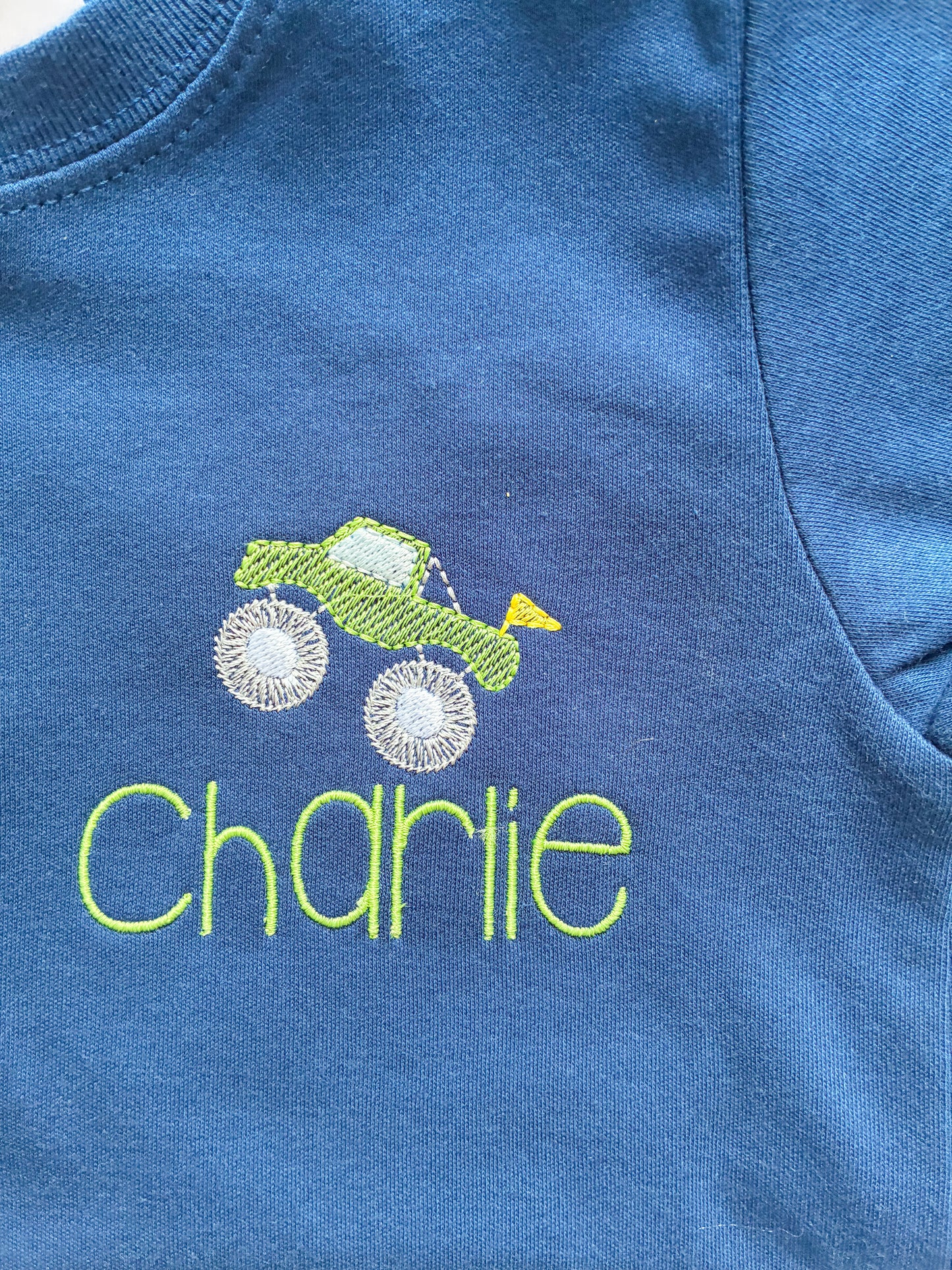Machine Embroidery | Mini Monster Truck