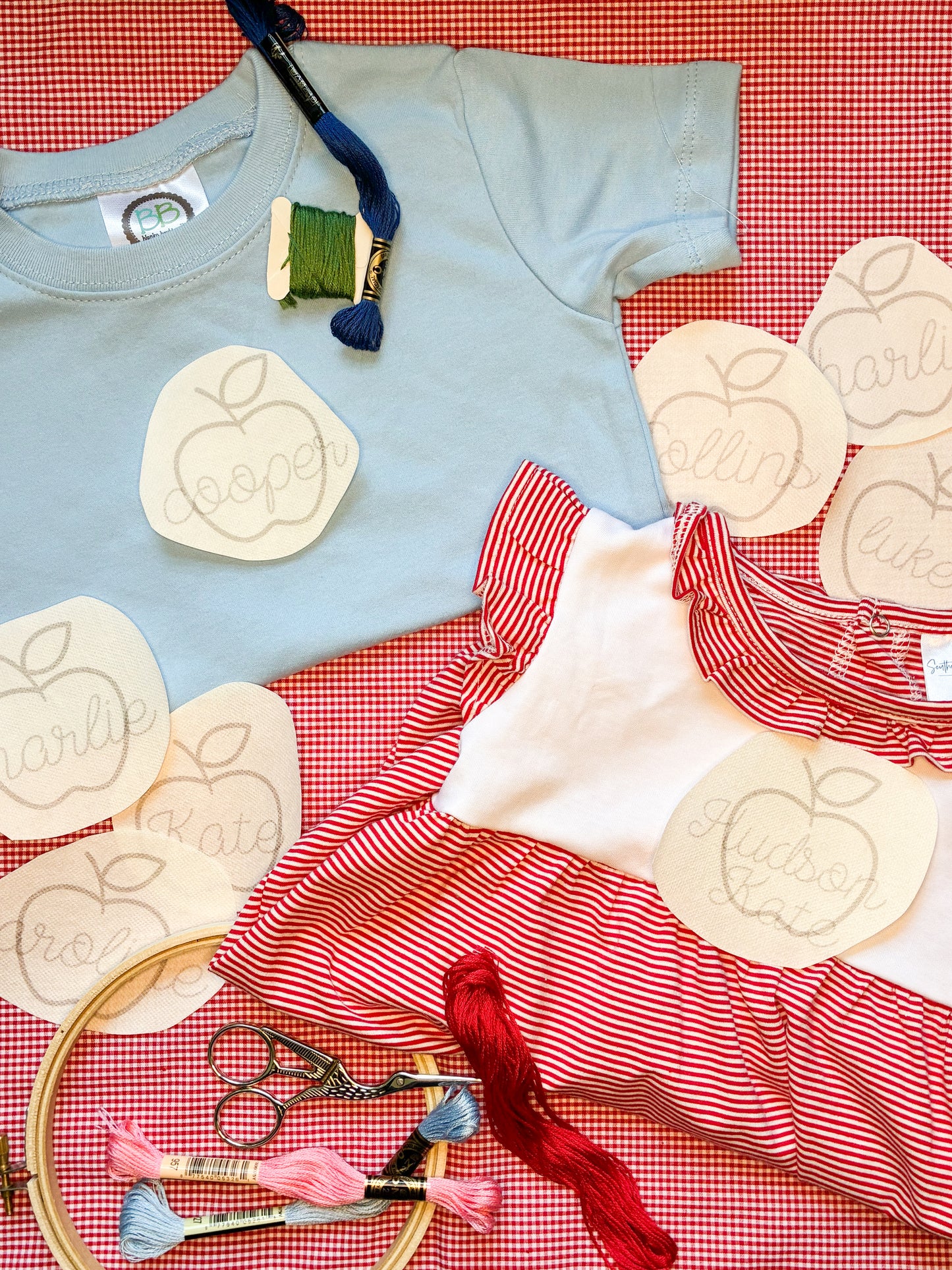 Stick & Stitch Stencil | Back to School Apple