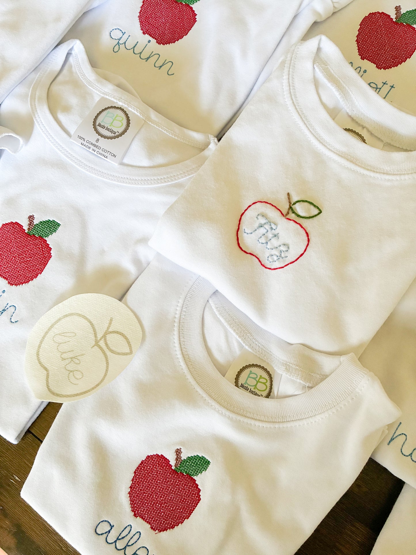Machine Embroidery | Cross Stitch Apple Back to School Shirt