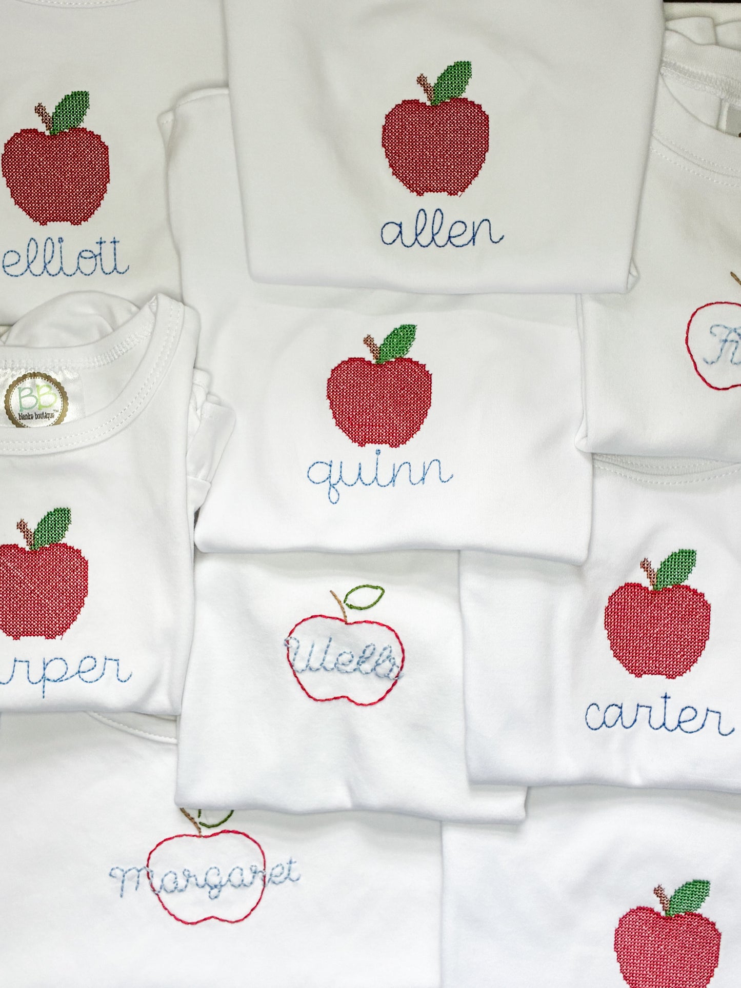 Machine Embroidery | Cross Stitch Apple Back to School Shirt