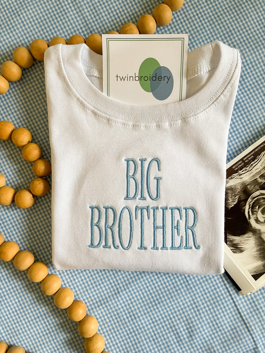 Machine Embroidered | Big Brother Modern Centered