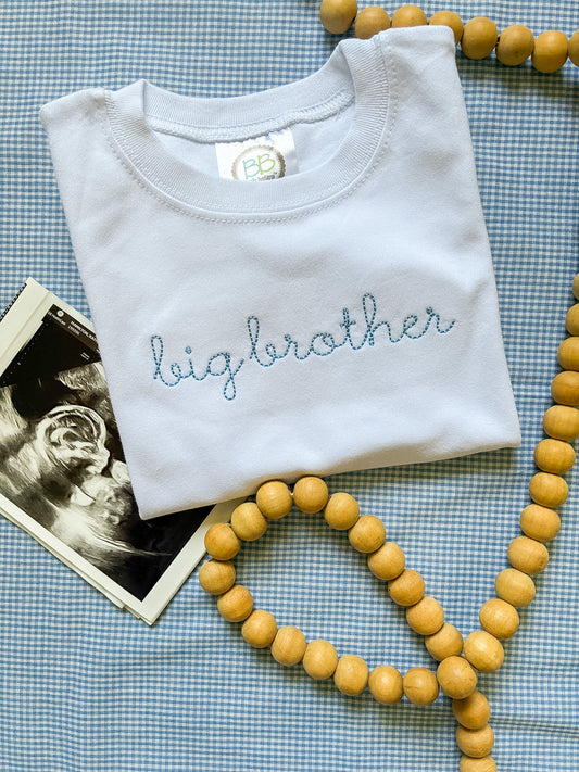 Machine Embroidered | Big Brother Classic Script Centered