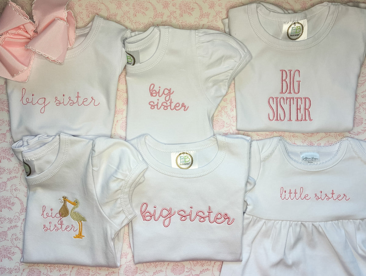 Machine Embroidered | Big Sister Modern Centered