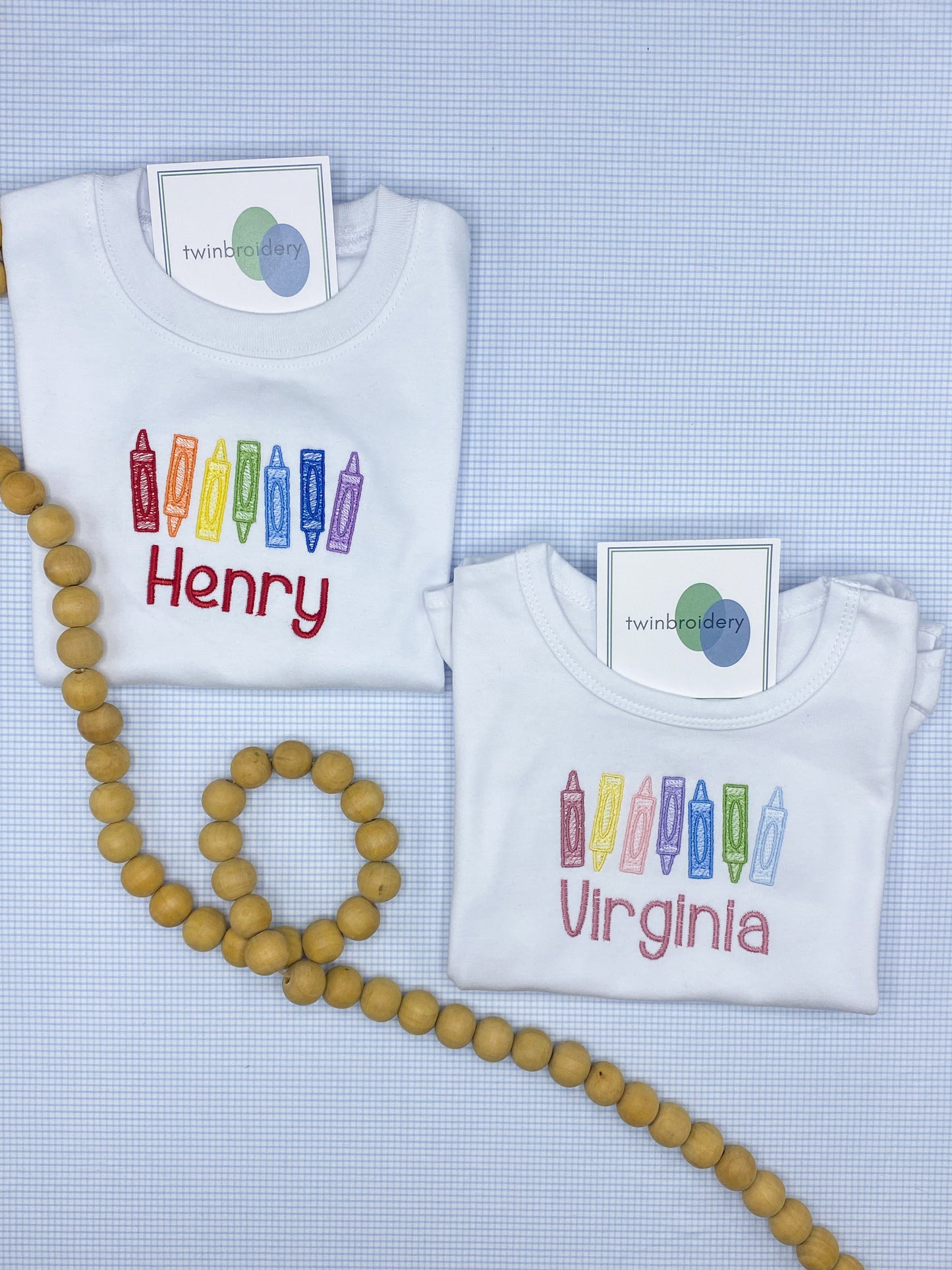 Machine Embroidery | Crayon Back to School Shirt