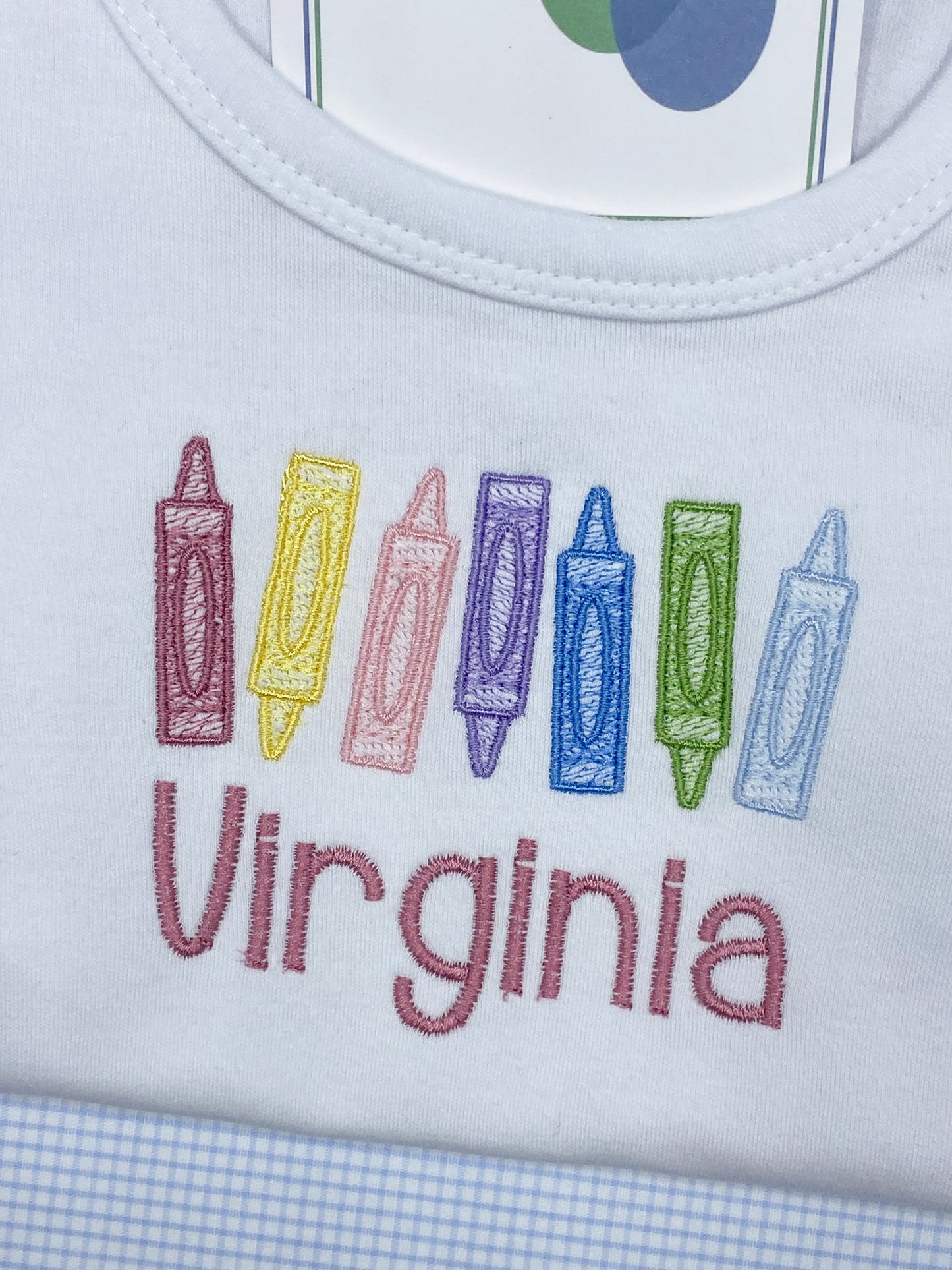 Machine Embroidery | Crayon Back to School Shirt