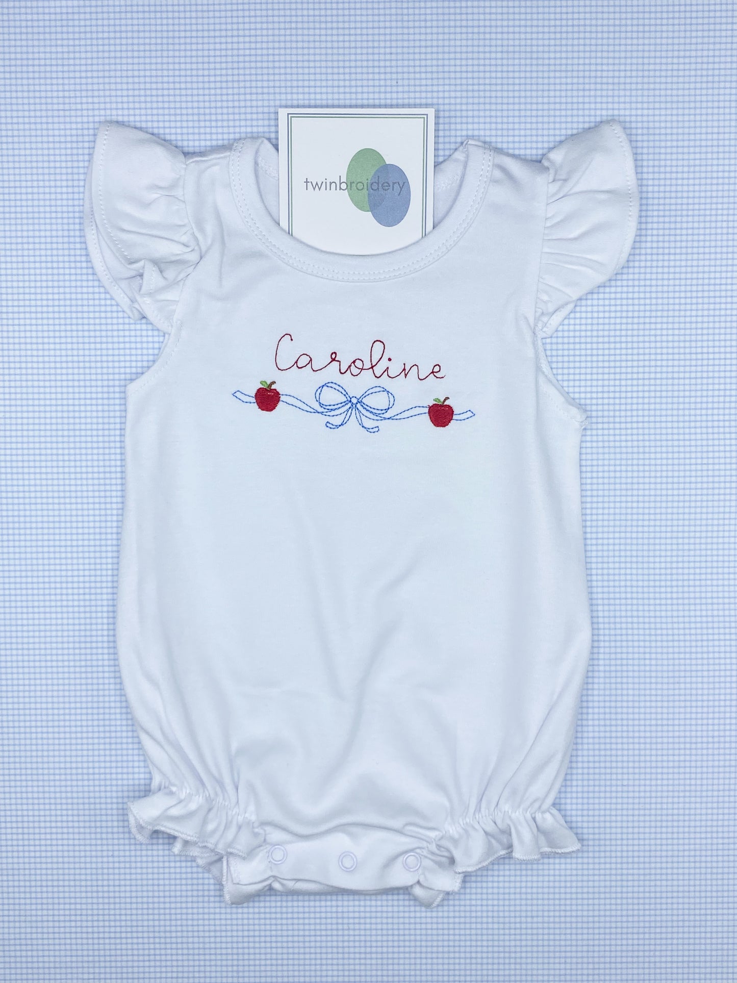 Machine Embroidery | Apple Bow