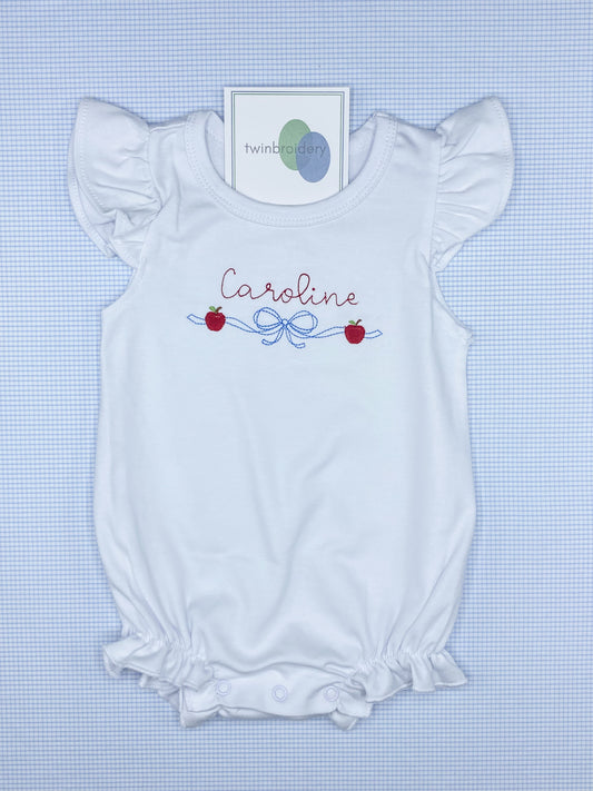 Machine Embroidery | Apple Bow