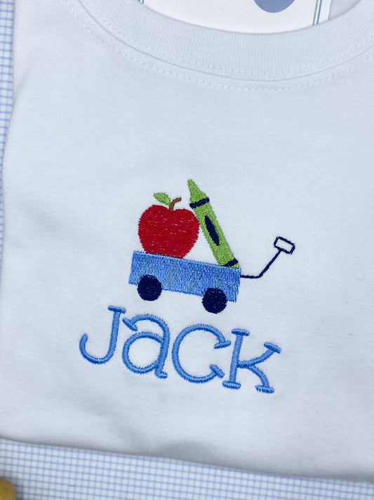 Machine Embroidery | Back to School Wagon