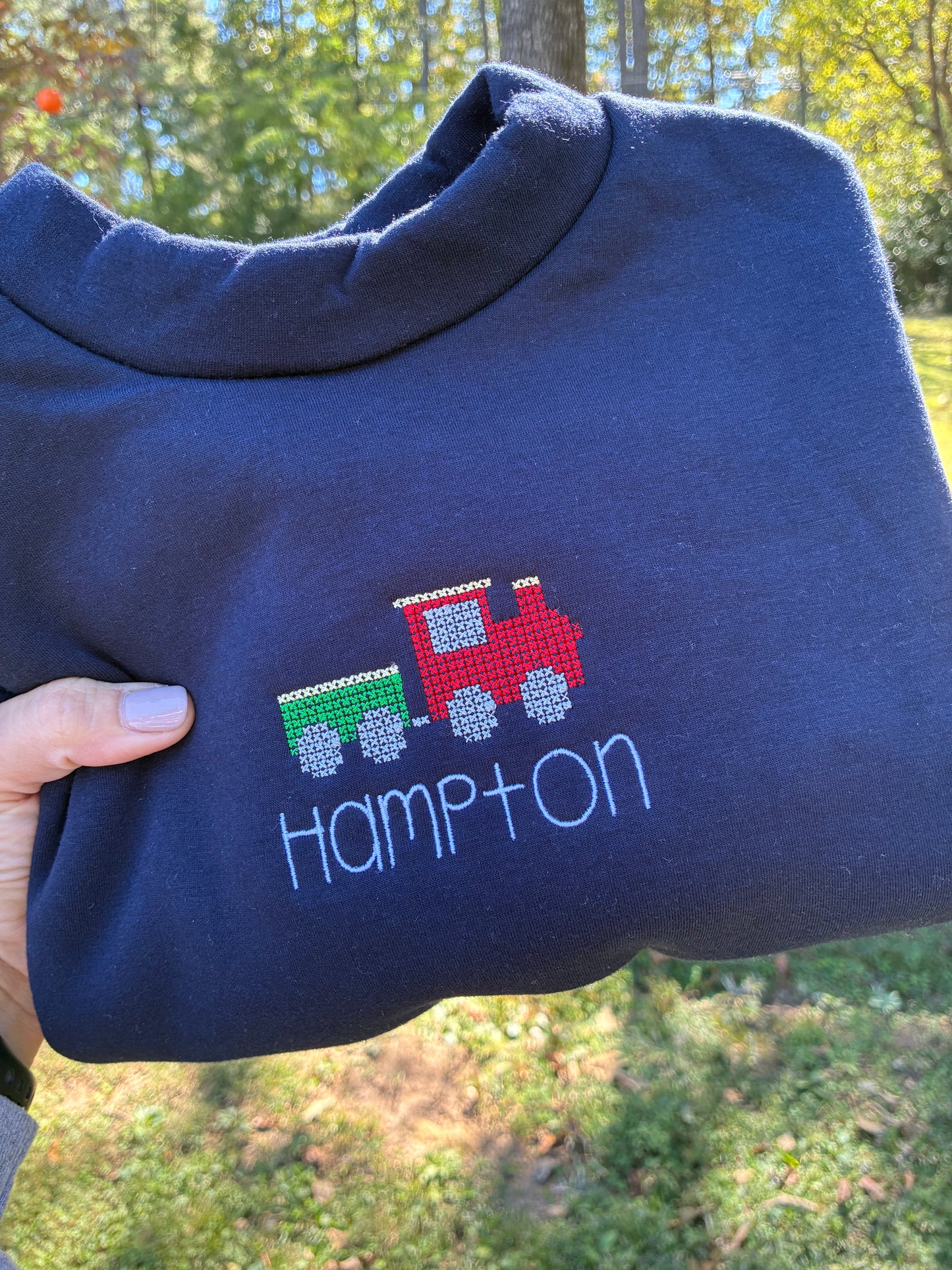 Mockneck Train Sweatshirt