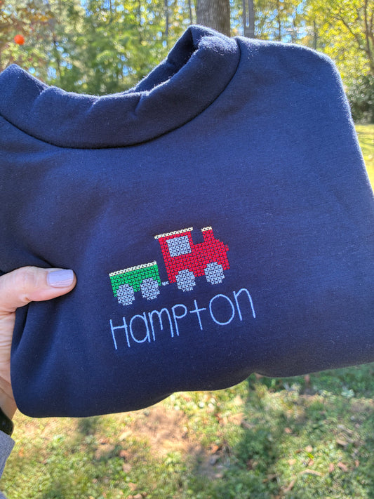 Mockneck Train Sweatshirt