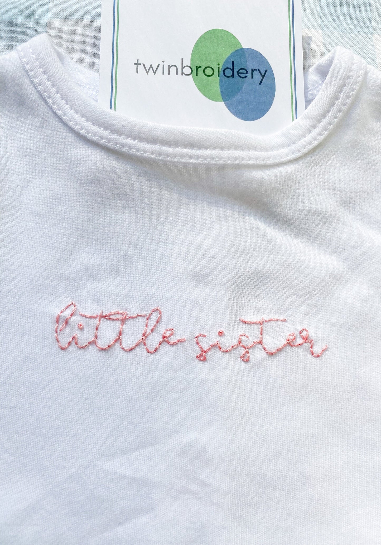 Hand Embroidered | Little Sister Onesie
