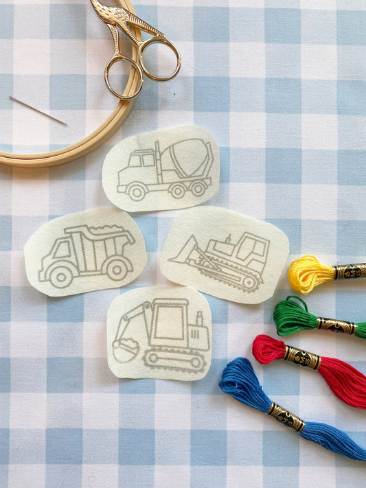 Construction Truck Stick & Stitch