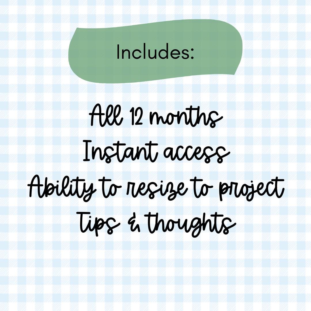DIY Monthly Milestone Pattern for Baby