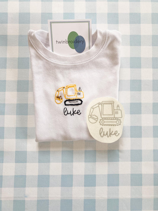 Stick & Stitch Stencil | Excavator