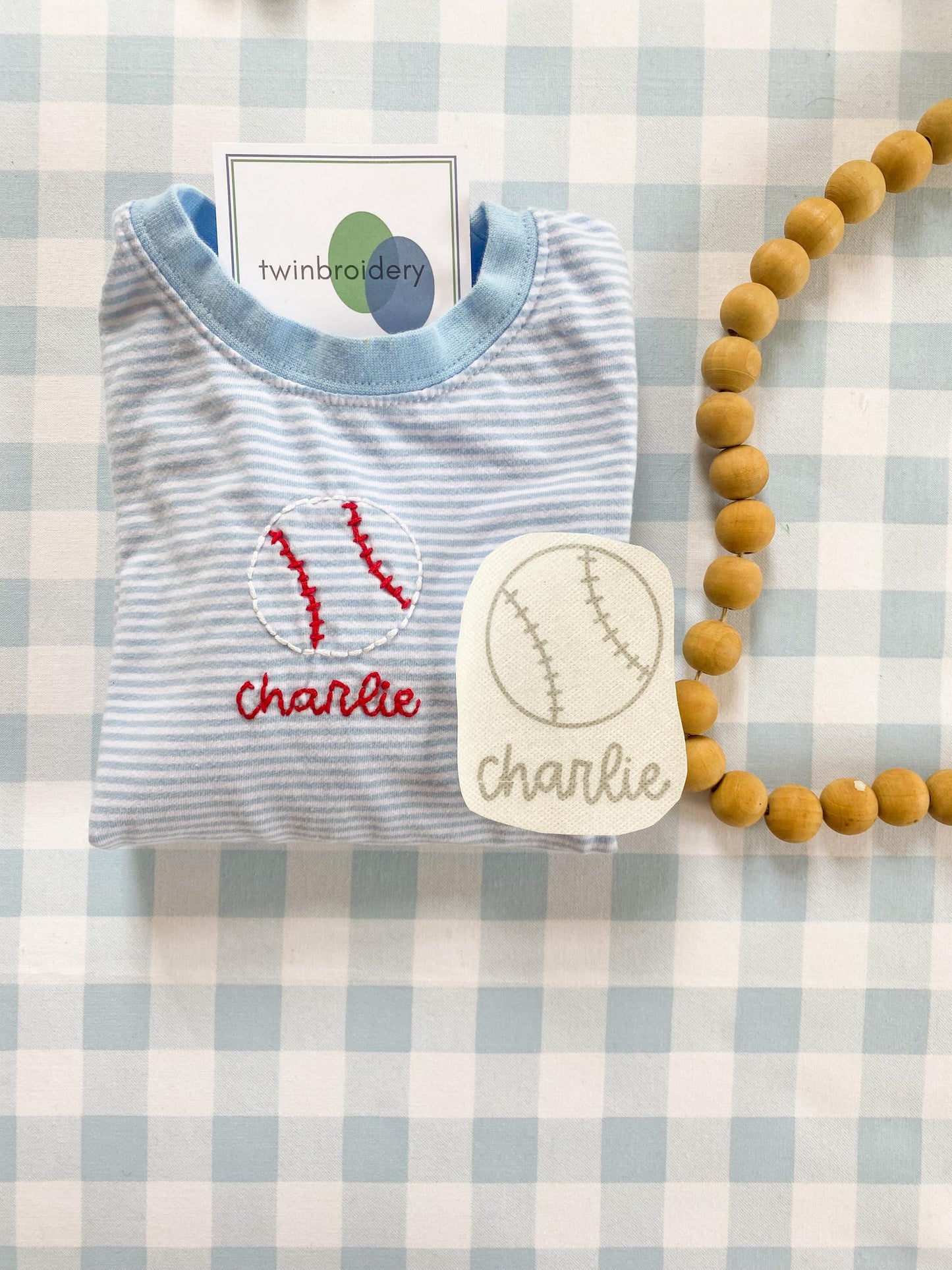 Personalized Stick & Stitch | Baseball