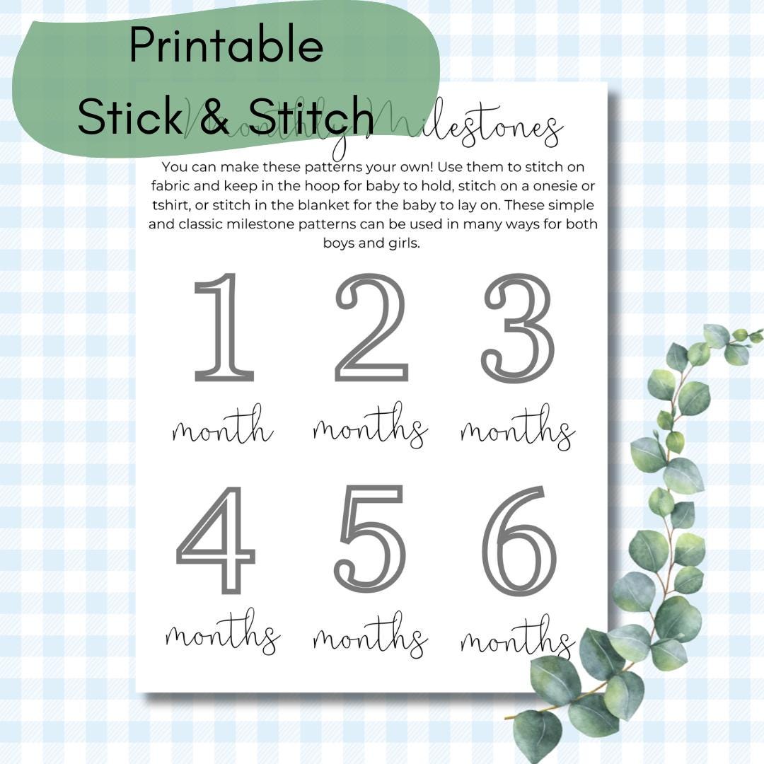 DIY Monthly Milestone Pattern for Baby